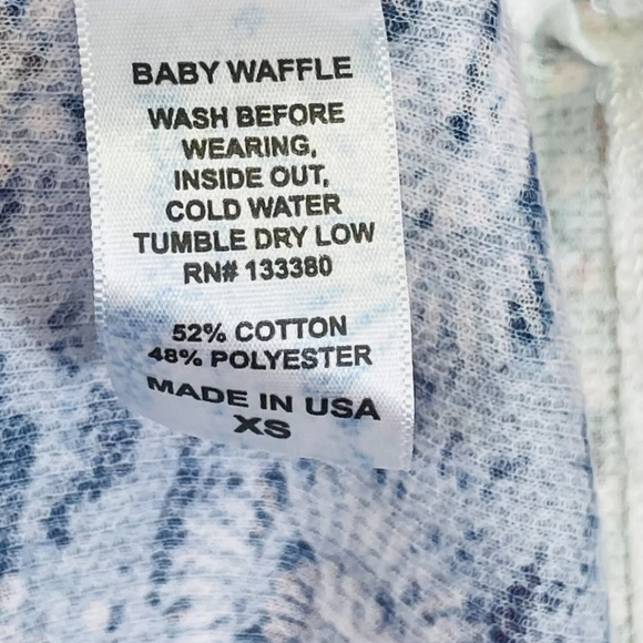 Whimsy Rose Long Sleeve Lightweight Top. Cute Elephant Print. Cotton/Poly Blend - Picture 9 of 10